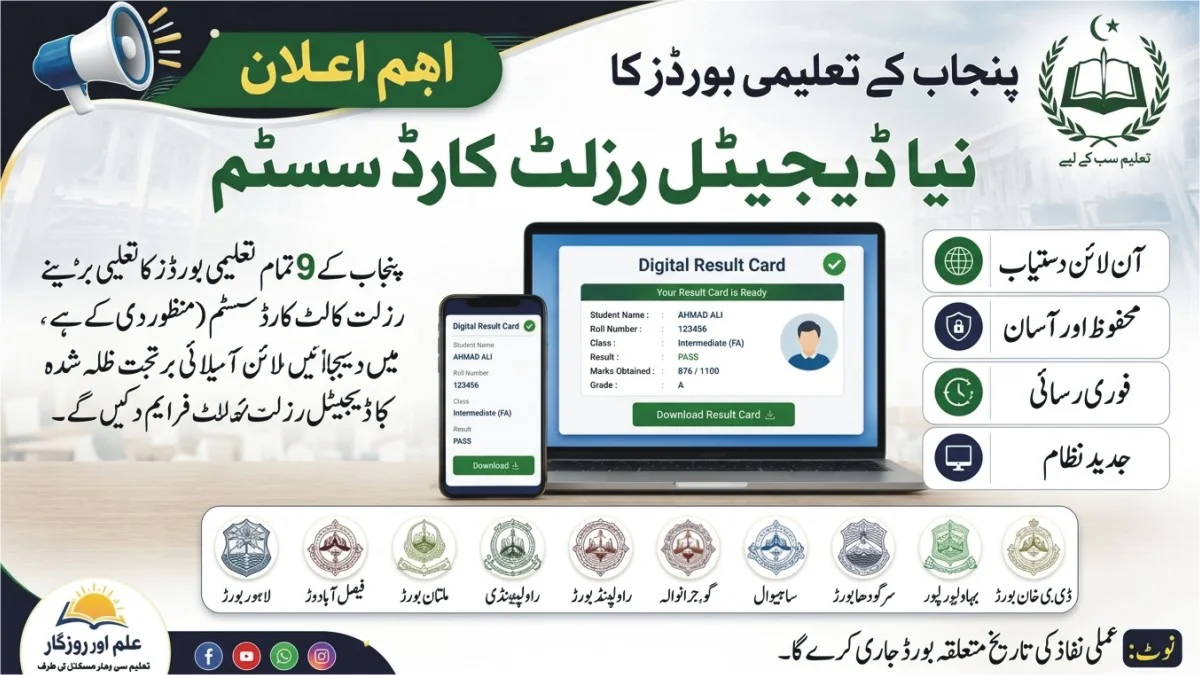 Punjab Boards Approve New Digital Result Card System for Students
